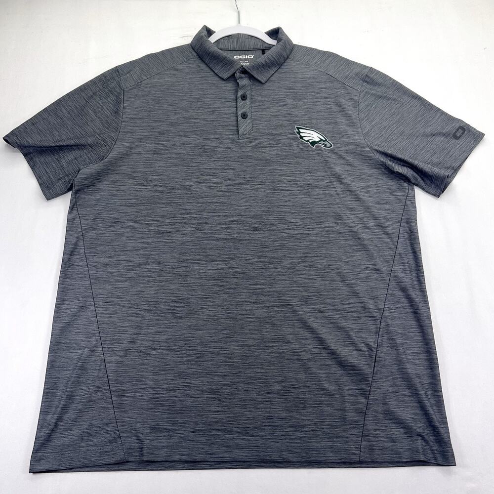 OGIO Polo Shirt Mens XL Gray Philadelphia Eagles NFL Golf Performance